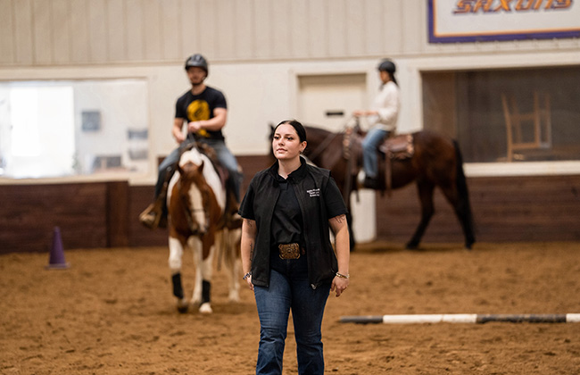 Photo of Keira Hanschman teaching