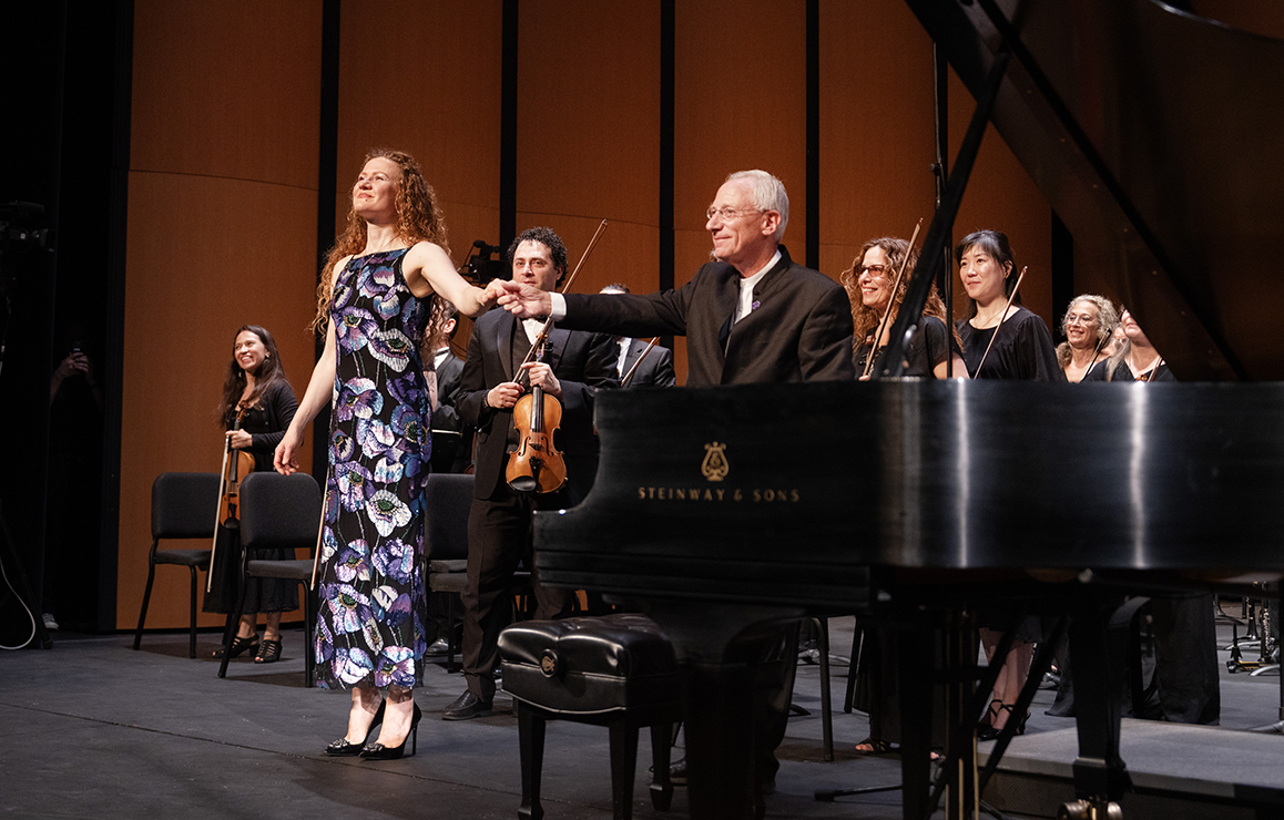 A photo of pianist Asiya Korepanova during the MostArts Festival