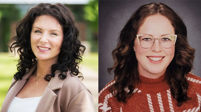 Two headshot photos of Laci Tuttle and Elizabeth Williams