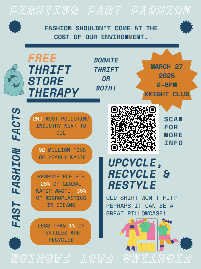 light blue poster with orange event text