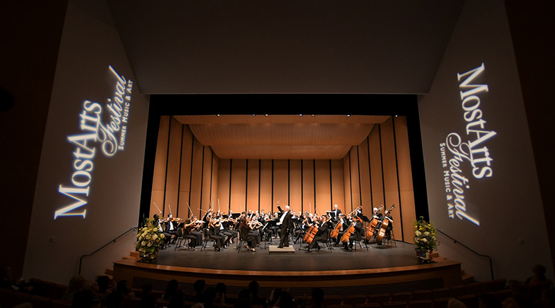 A photo of the MostArts Orchestra at Alfred University
