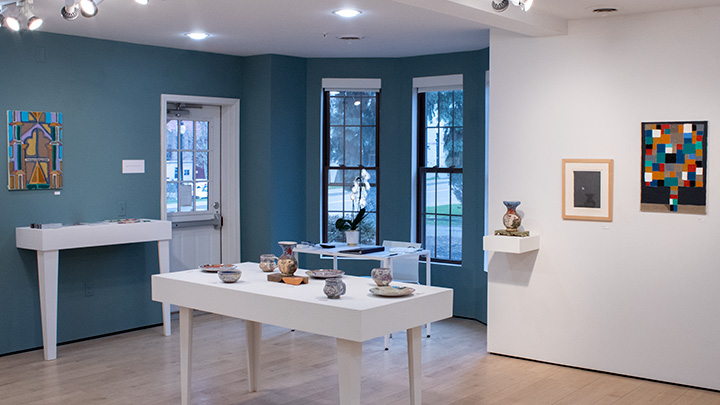 arts and crafts on display in the Cohen Gallery