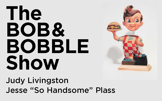 big boy statue holding a burger and exhibition details
