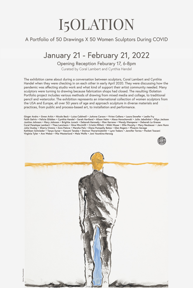 poster graphic with drawing of back view of a person with exhibit details