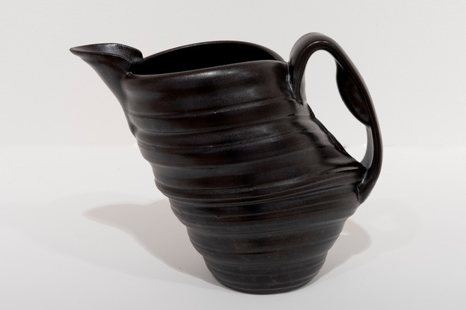 black textured vase
