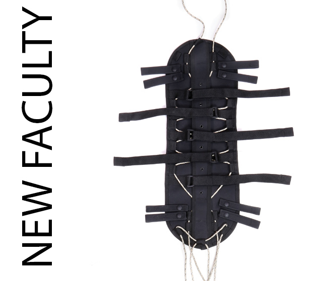 white postcard with a harness