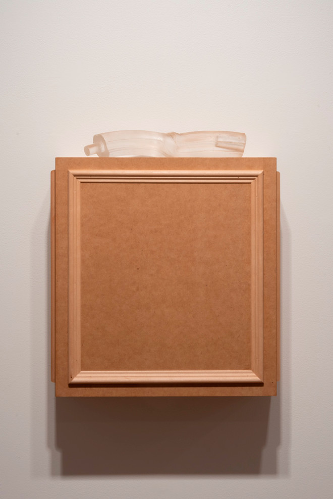 wood framed and trimmed piece