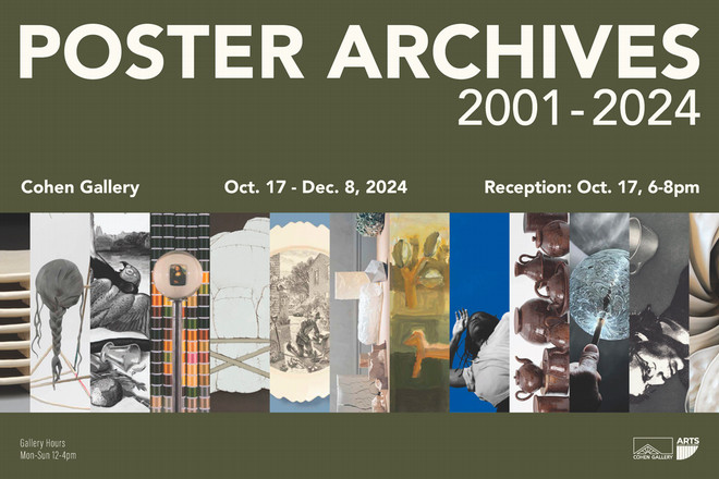 poster featuring snippets of other posters throughout the years