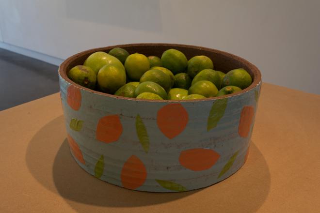 Lemons in a Ceramic Bowl