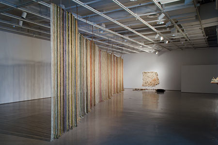 Different Curtains in a Row installation view
