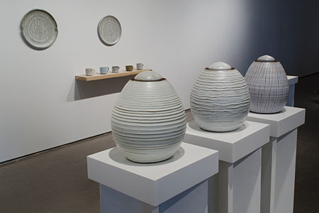 three large ceramic pieces