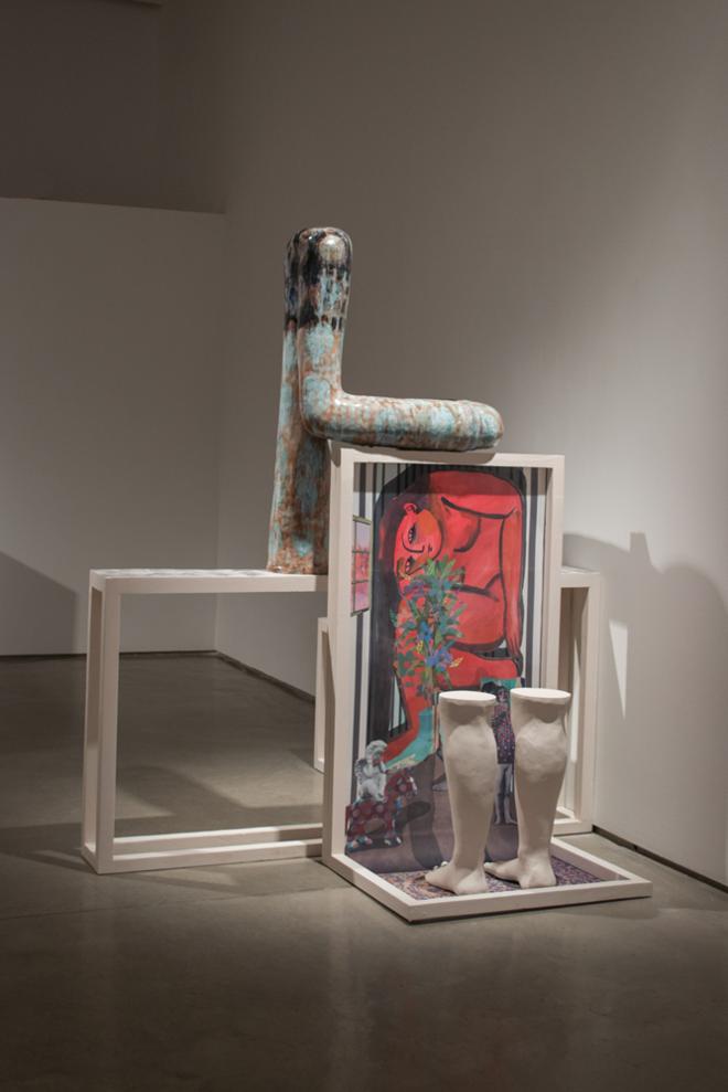 Soojin Choi Ceramics Legs and Painting Detailed