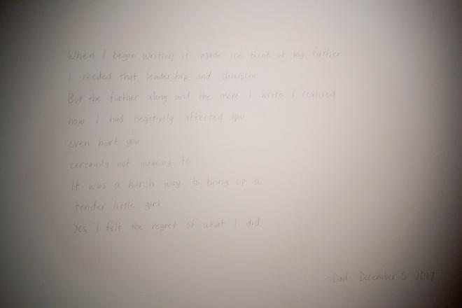 Sydni Gause Letter On The Wall Projecting