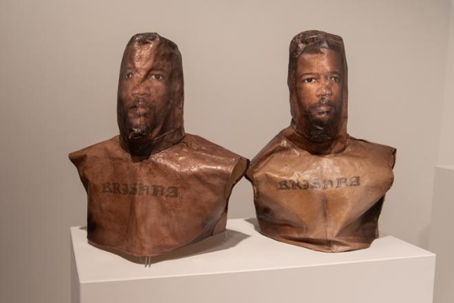 Two Faces Sculpture