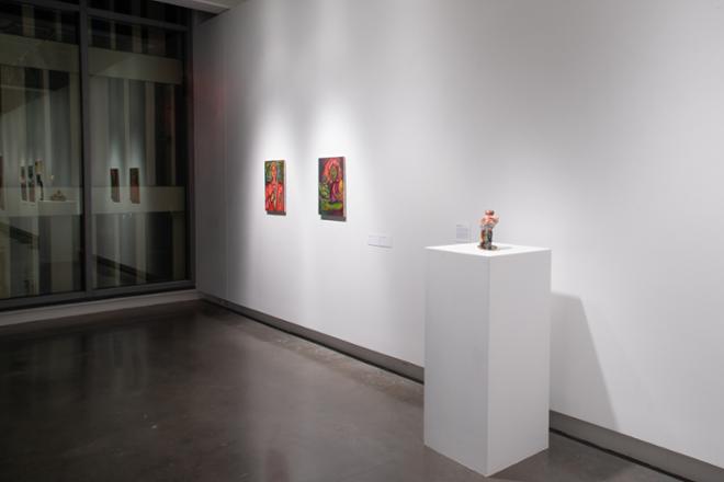 Two Paint and Ceramics Stands Bright