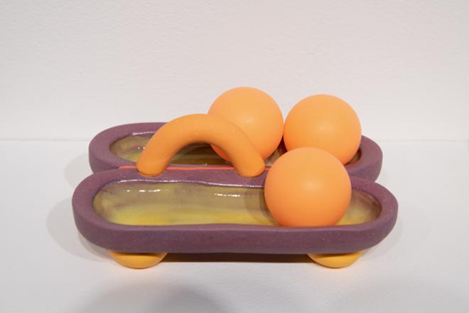 trays with spheres and half circles