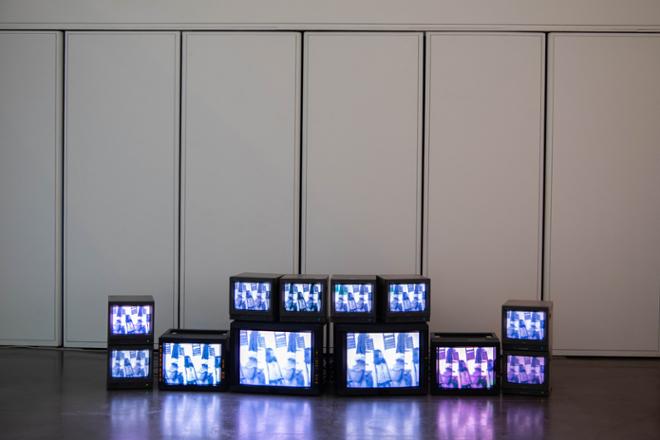 Lots of TV Screen on Wall