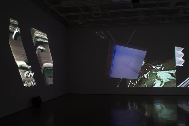 video projected on walls