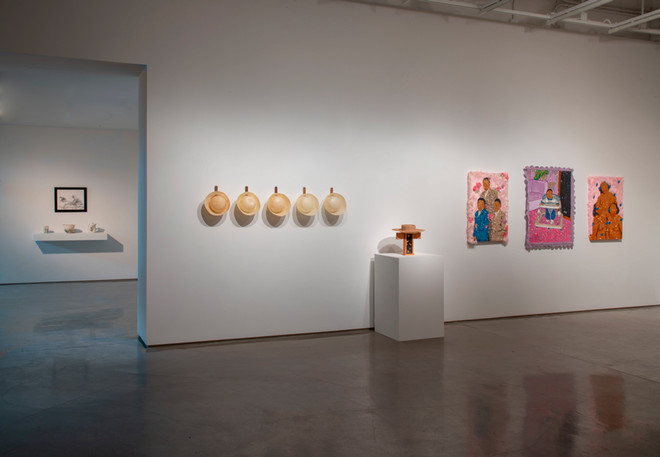 view of various art pieces by different artists