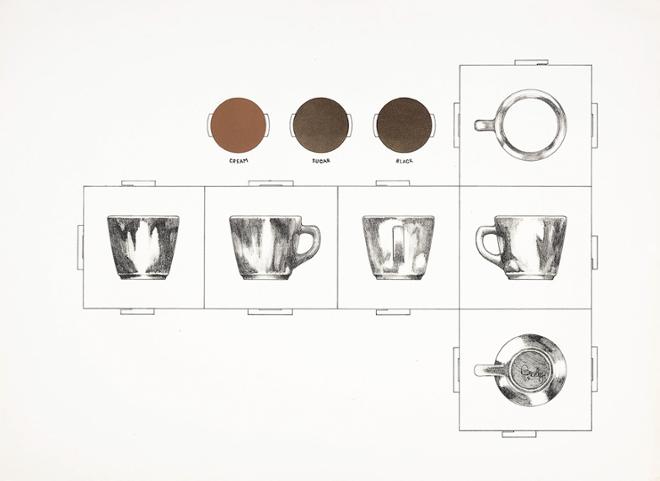 detailed look at print of a glass mug