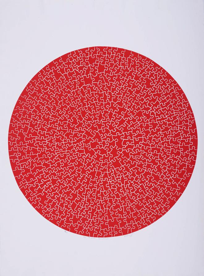 detailed look at red crackled dot
