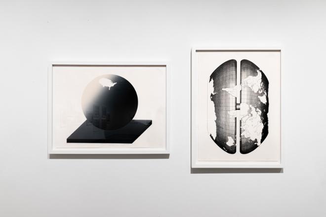 two black and white prints grouped together