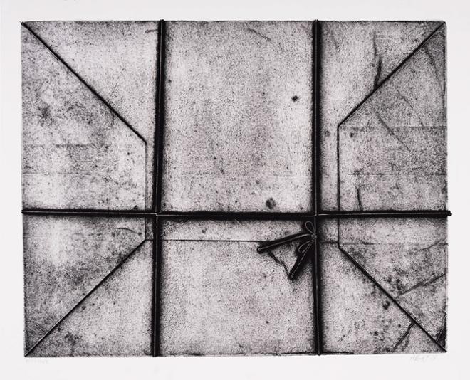 detail look at black and white window pattern