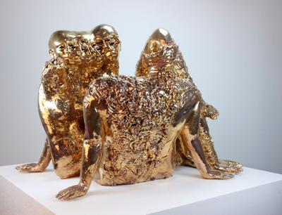 Hanes Gold Brown Sculpture