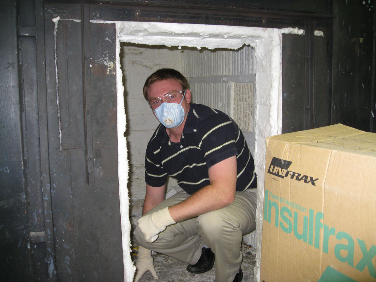 Internship student at job site Unifrax