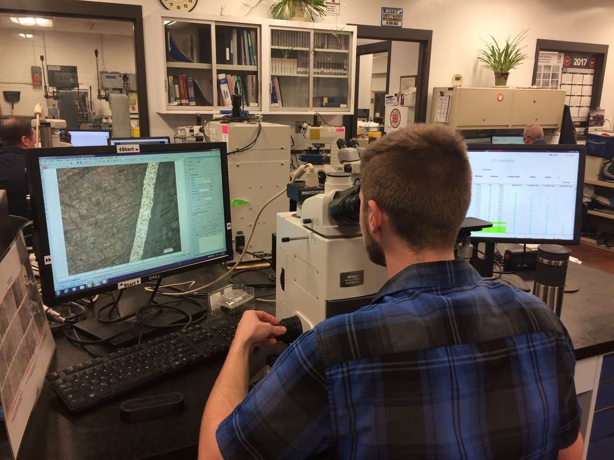 Student intern at job site Borg Warner