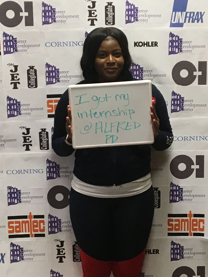 Student intern working at Alfred Police Department