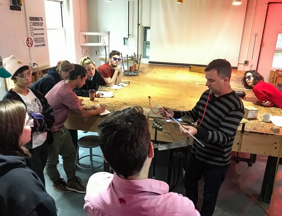 glass blowing demonstration