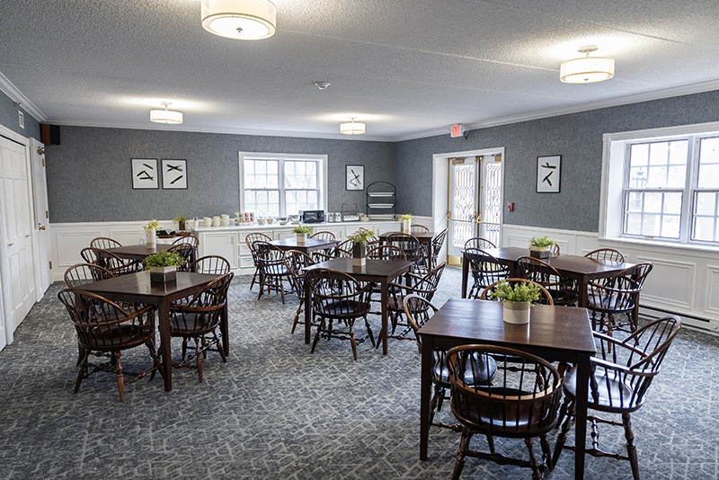 A photo of the breakfast room at the Saxon Inn