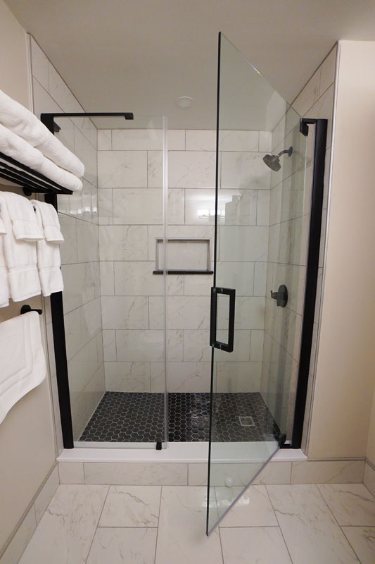 full size all walk in glass shower