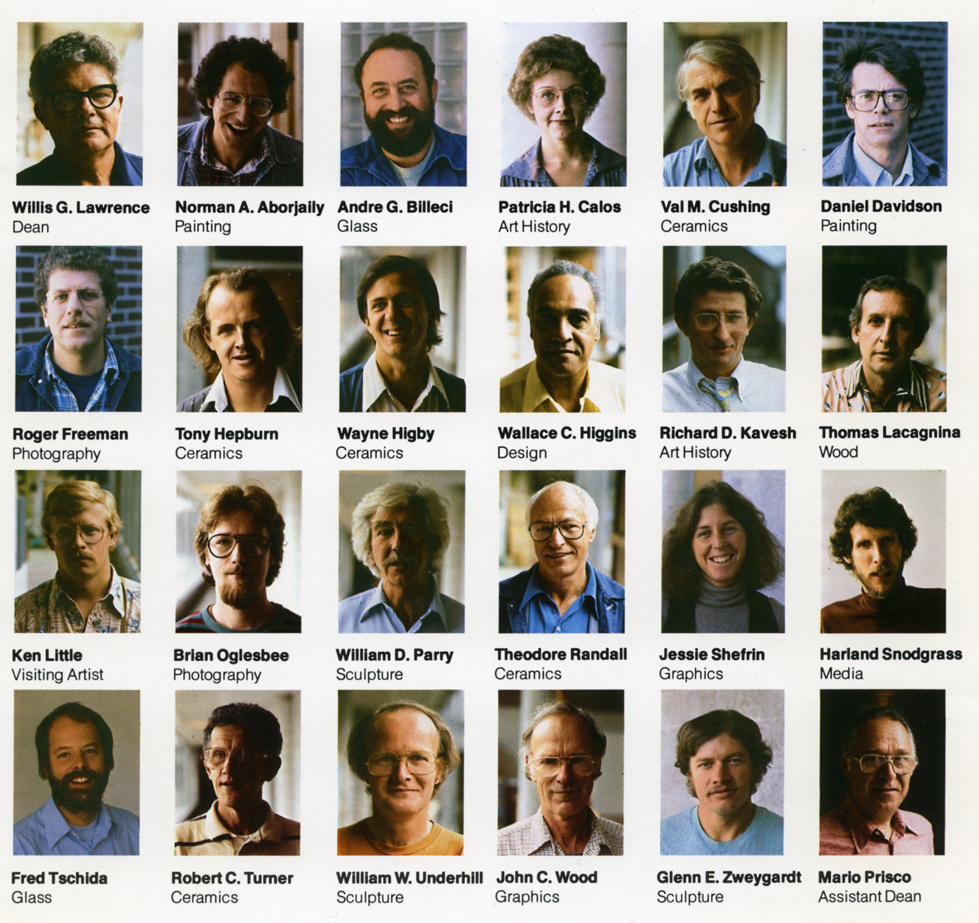 Old photos of Alfred University faculty members