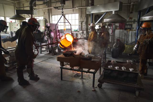 Students working in The Foundry