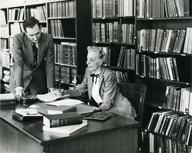 Black and white photo of Emily Van Schoick