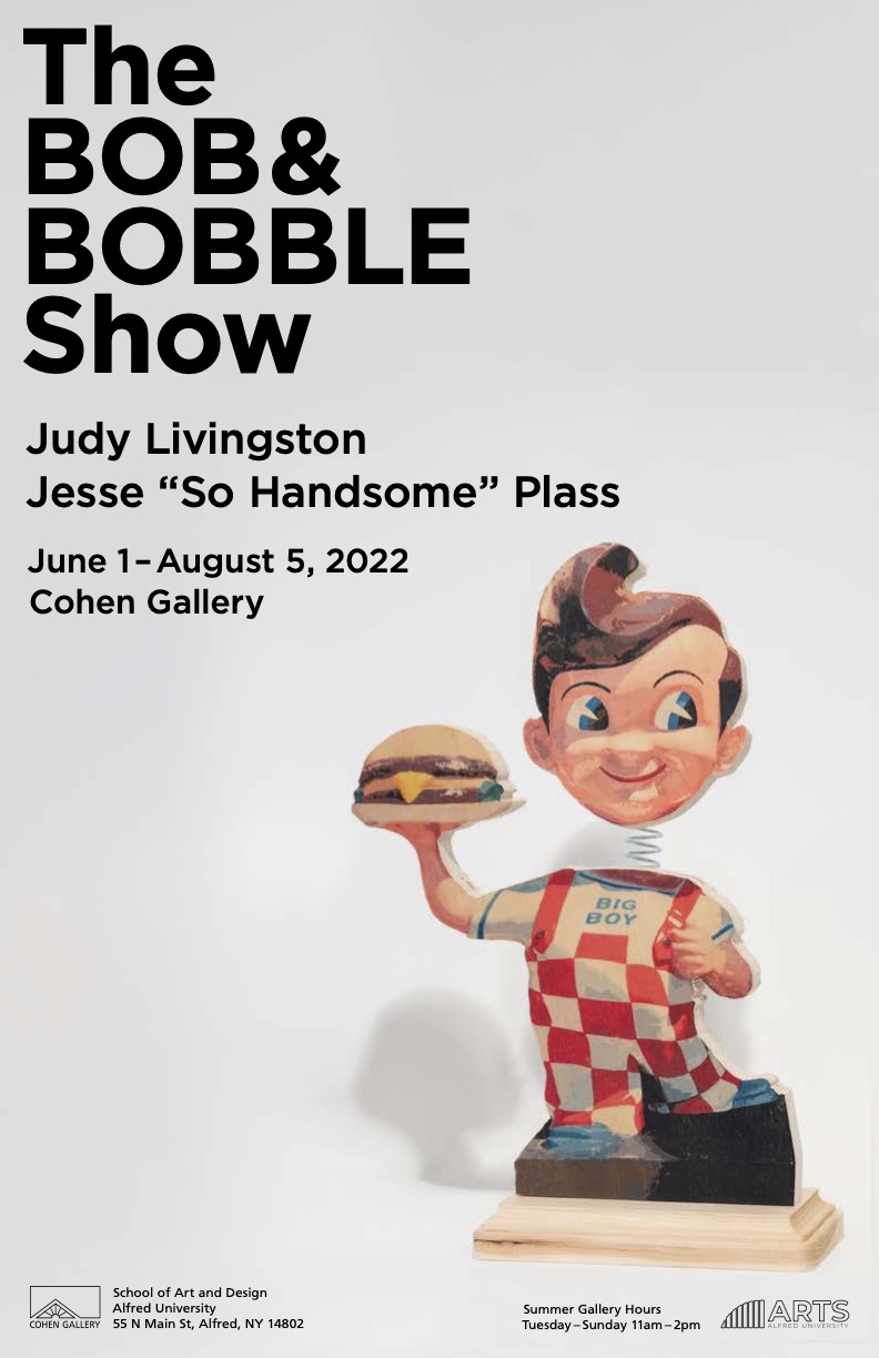 Poster advertising The Bob and Bobble Show with image of a Big Boy bobblehead